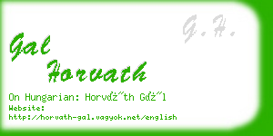 gal horvath business card